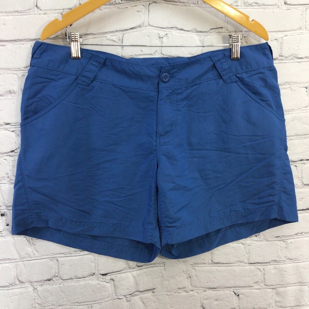 Columbia Sportswear Shorts Womens XL Blue PFG 100% Nylon Fishing 5.5" Inseam‎